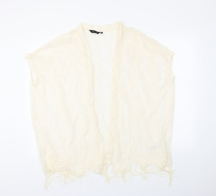 New Look Womens Ivory Floral  Cardigan Jumper Size M