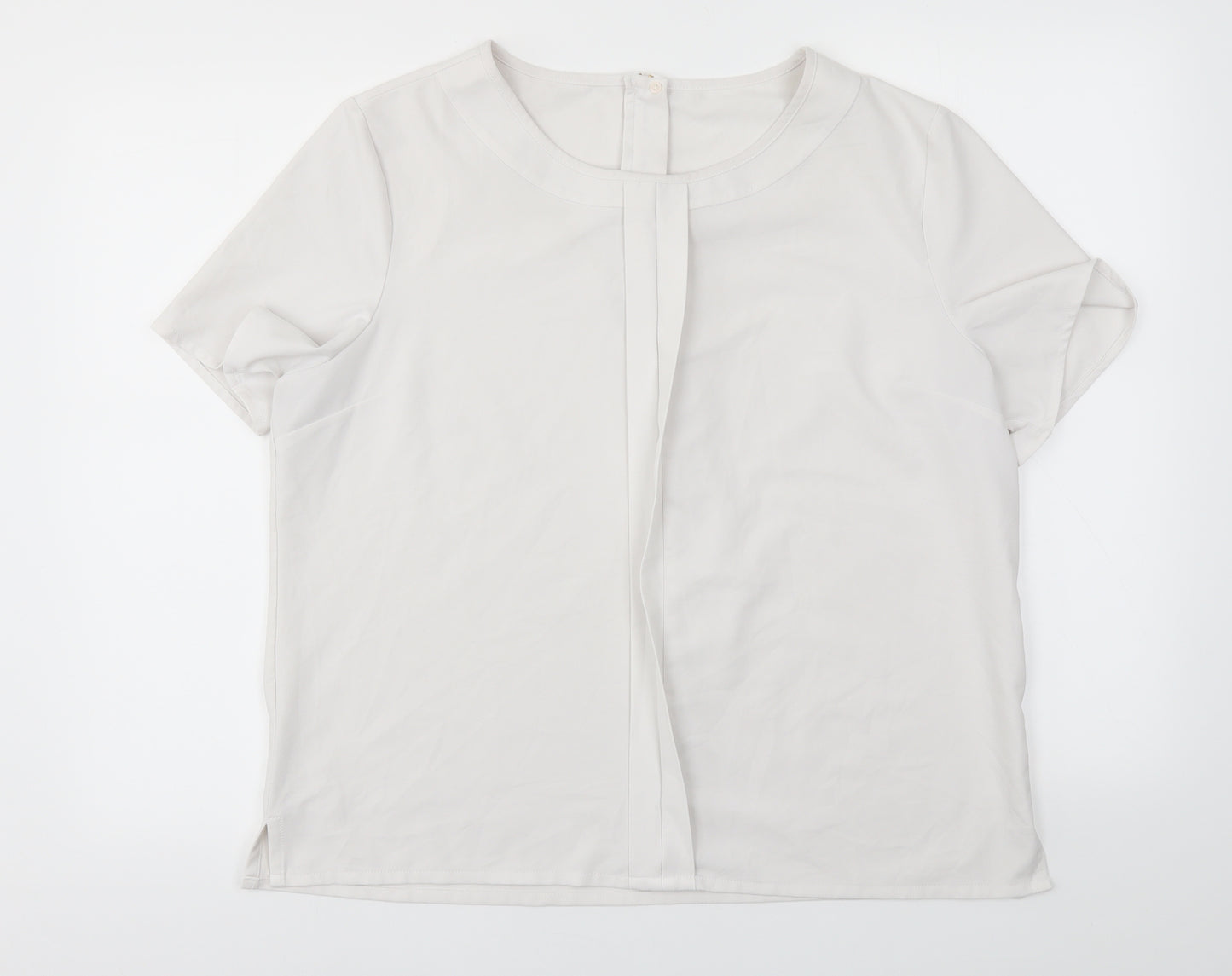 Preworn Womens White   Basic Blouse Size L