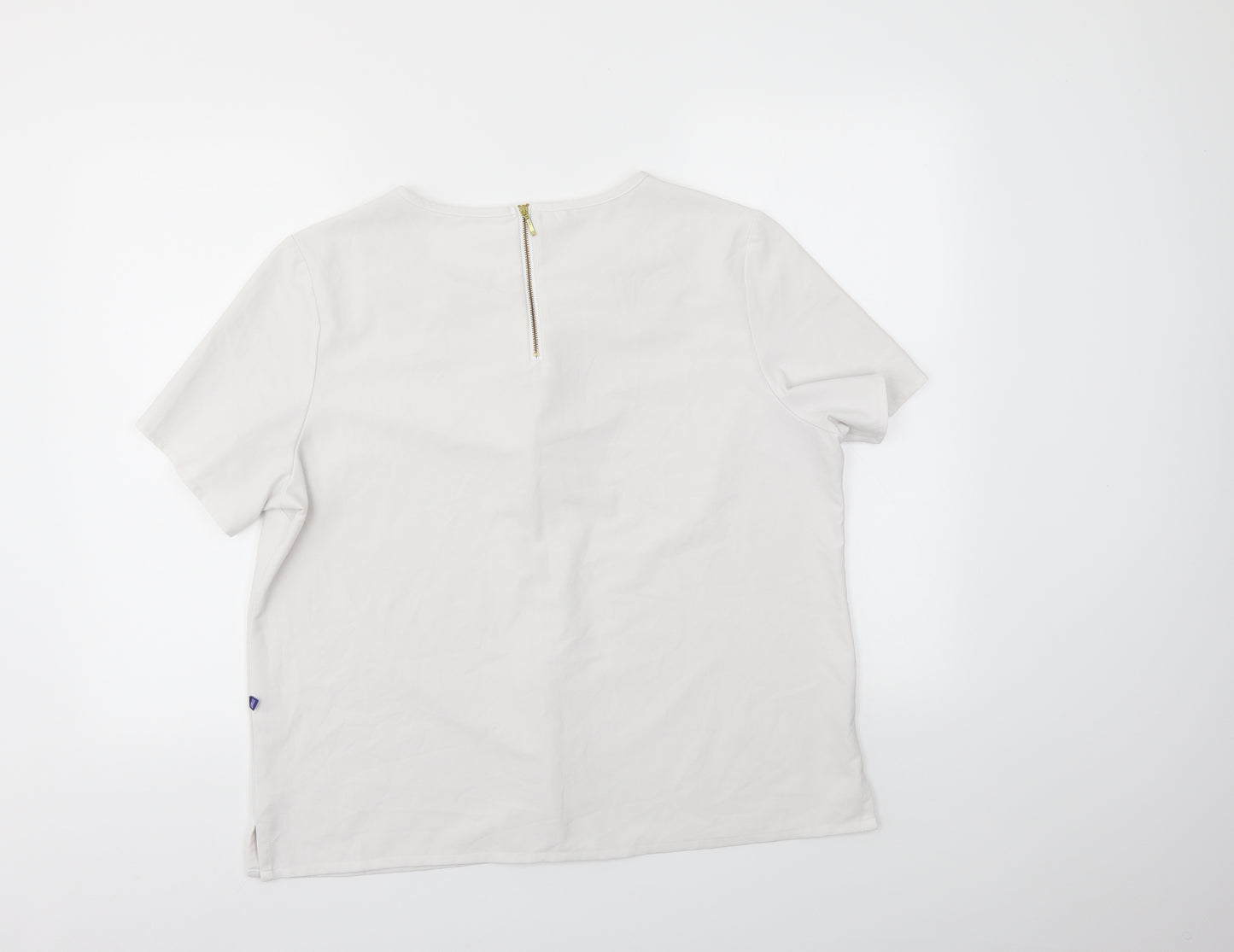 Preworn Womens White   Basic Blouse Size L