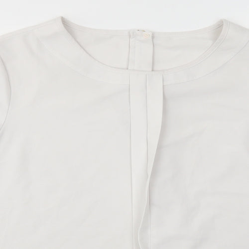 Preworn Womens White   Basic Blouse Size L