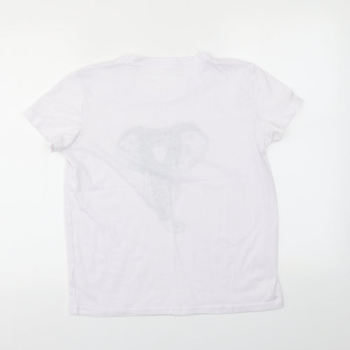 Prteworn Womens White   Basic Polo Size M  - Elephant