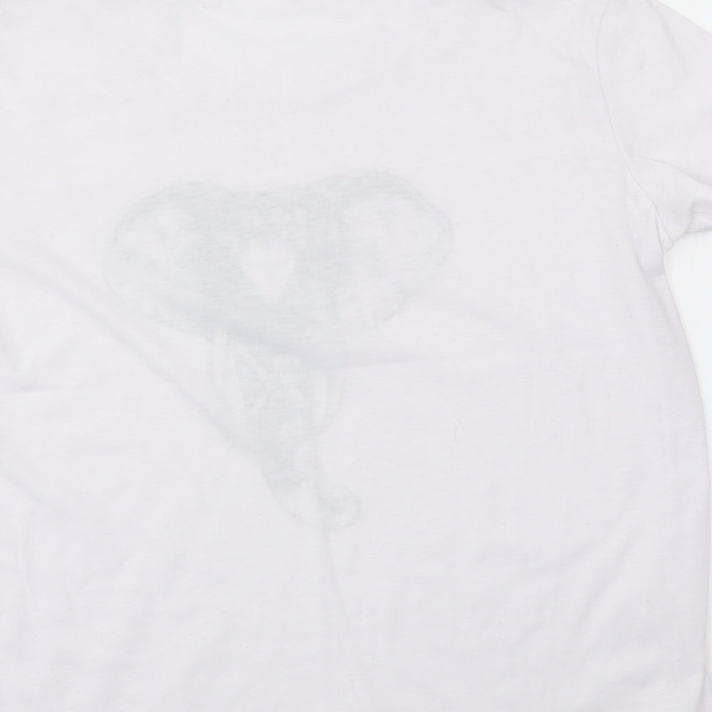 Prteworn Womens White   Basic Polo Size M  - Elephant