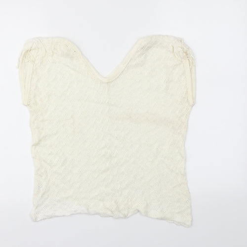 Preworn Womens White   Basic Blouse Size M
