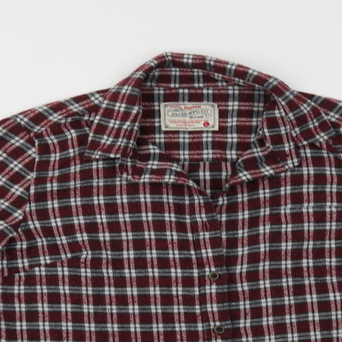 Jachs MFG Mens Red Check   Button-Up Size L
