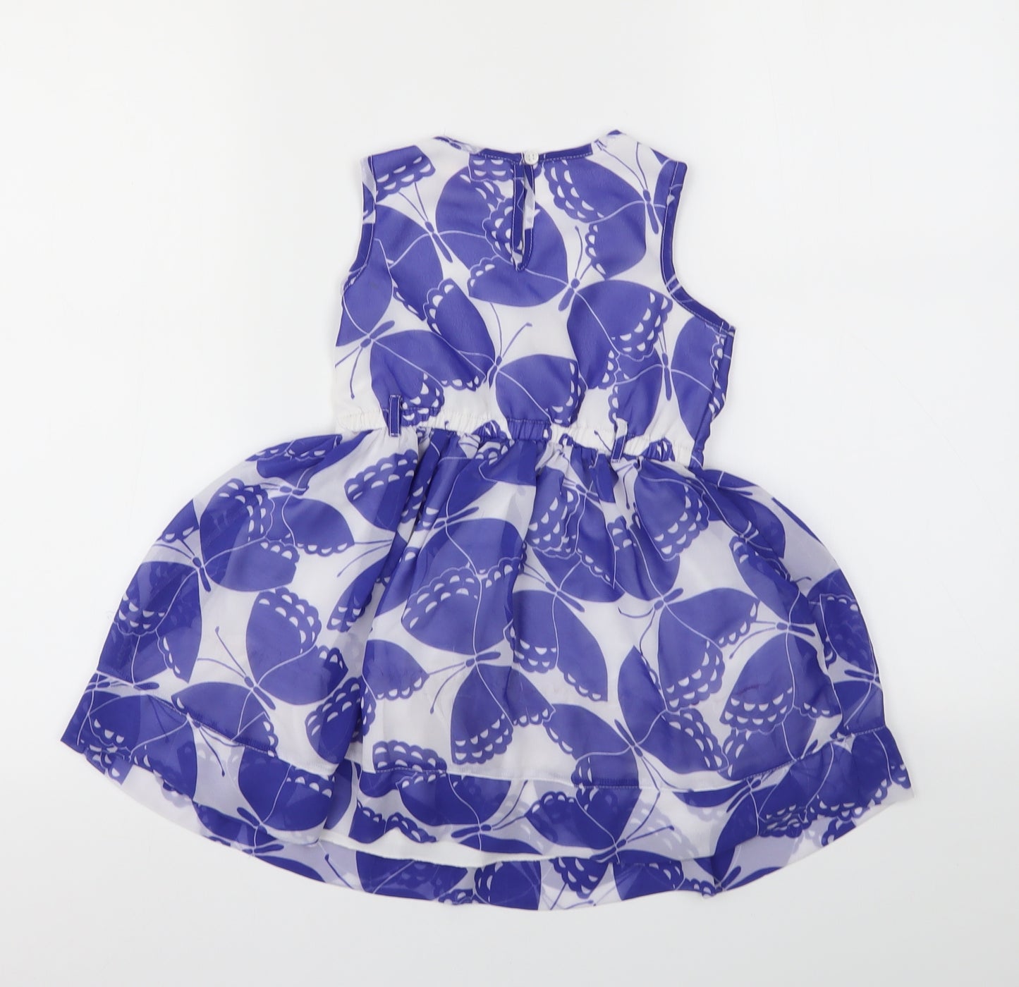 Blue Zoo Girls Blue Floral  A-Line  Size 4 Years