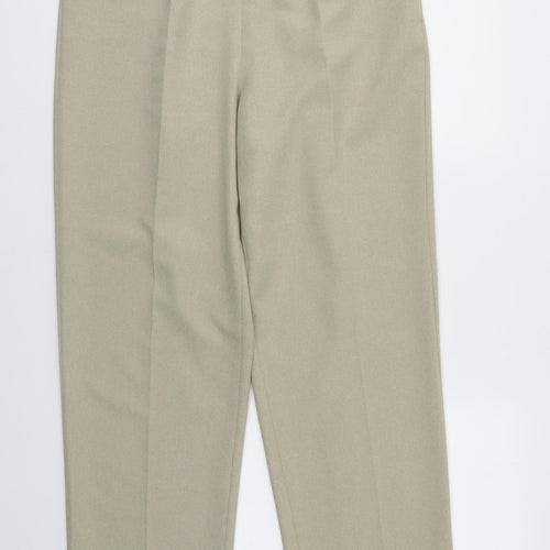 BM Womens Beige   Trousers  Size 16 L29 in - Elastic Waist Band