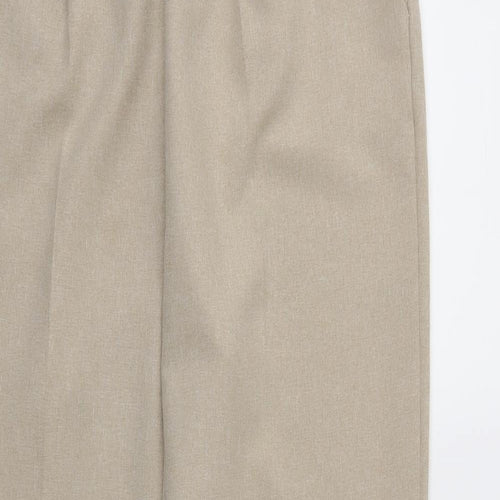 BM Womens Beige   Trousers  Size 16 L28 in - Elastic Waist Band