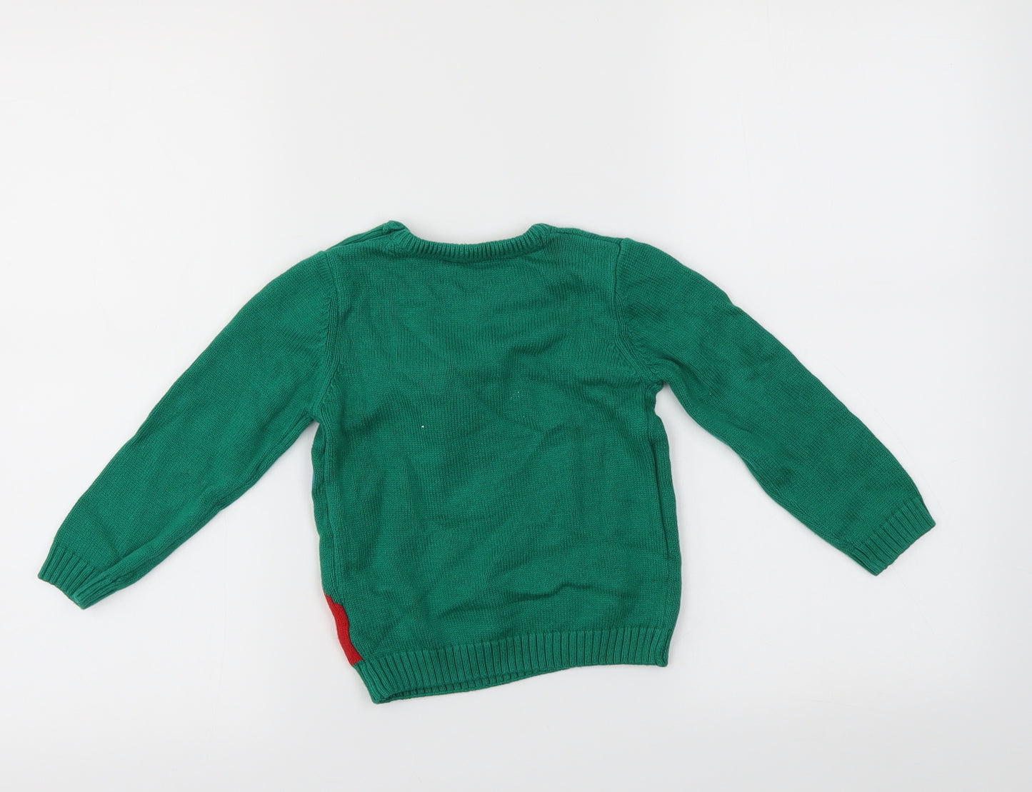 F&F Boys Green   Pullover Jumper Size 2 Years  - Santa Christmas