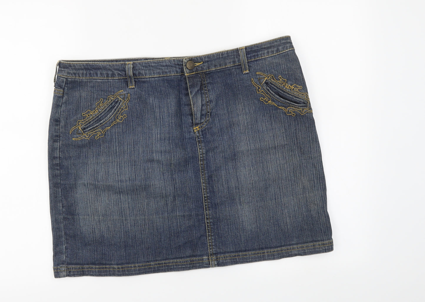 Lee Womens Blue   Mini Skirt Size 16