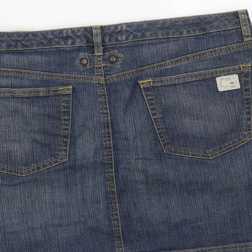 Lee Womens Blue   Mini Skirt Size 16