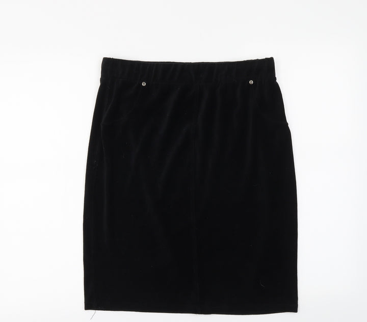 With Love Womens Black Straight & Pencil Skirt Size L