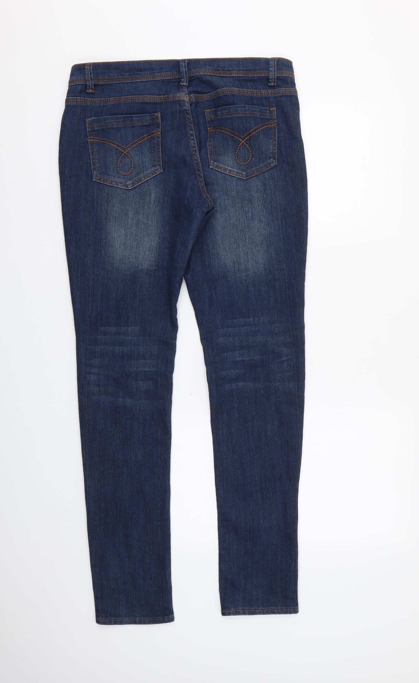 Primark Womens Blue   Skinny Jeans Size 14 L32 in