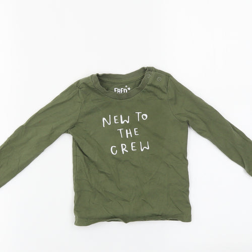F&F Baby Green   Basic T-Shirt Size 9-12 Months