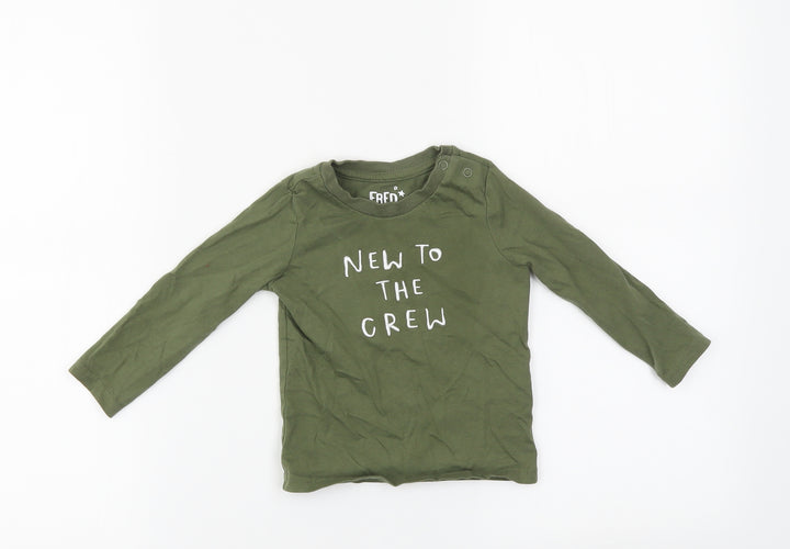 F&F Baby Green   Basic T-Shirt Size 9-12 Months