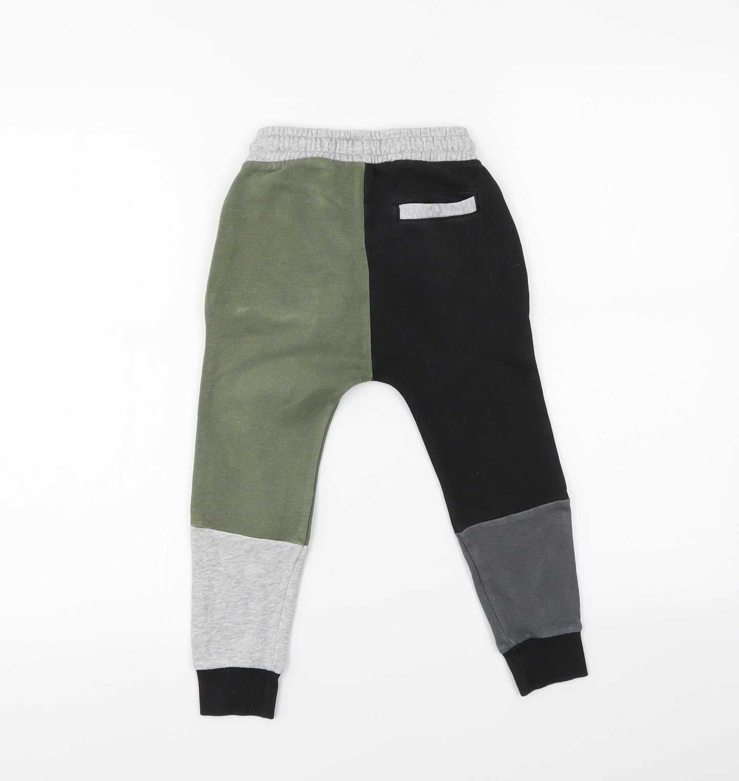 NEXT Boys Green Colourblock  Jogger Trousers Size 4-5 Years