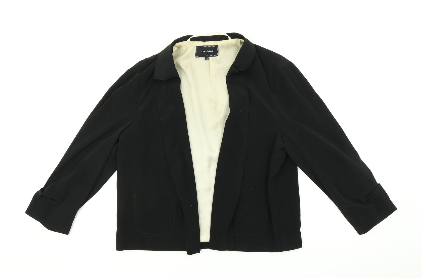 River Island Womens Black    Blazer Size 14