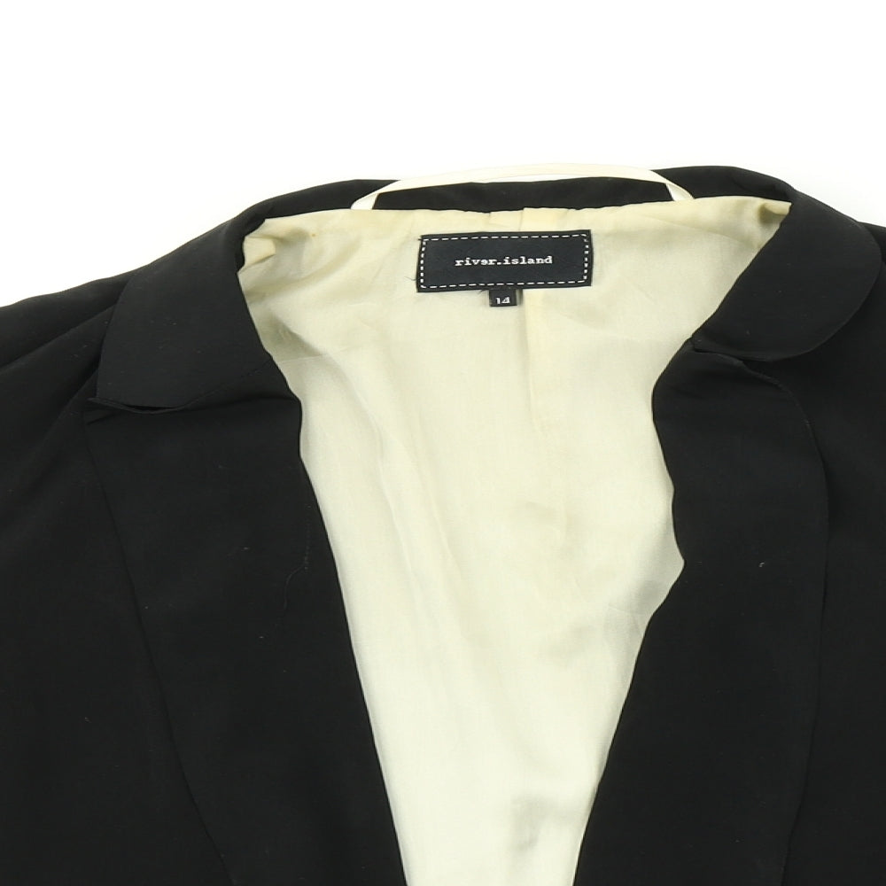 River Island Womens Black    Blazer Size 14