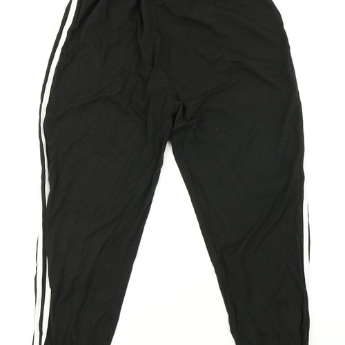 SheIn Womens Black Striped  Jogger Trousers Size M L28 in