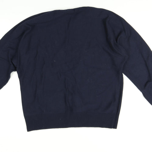 M&Co Womens Blue Striped  Pullover Jumper Size 12
