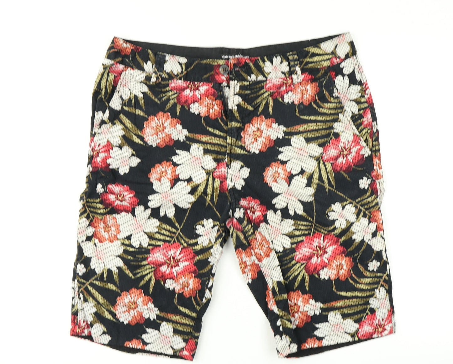 Cedarwood Mens Multicoloured Floral  Chino Shorts Size 34