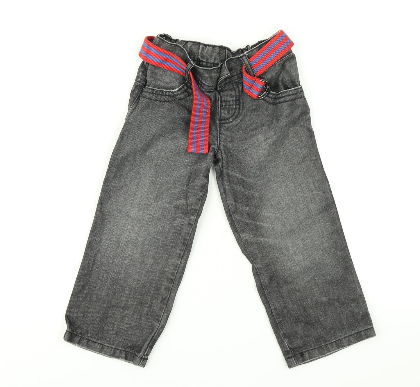 Preworn Boys Grey   Straight Jeans Size 2-3 Years