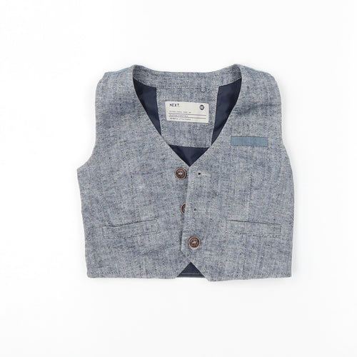 NEXT Baby Blue    Suit Waistcoat Size 6-9 Months