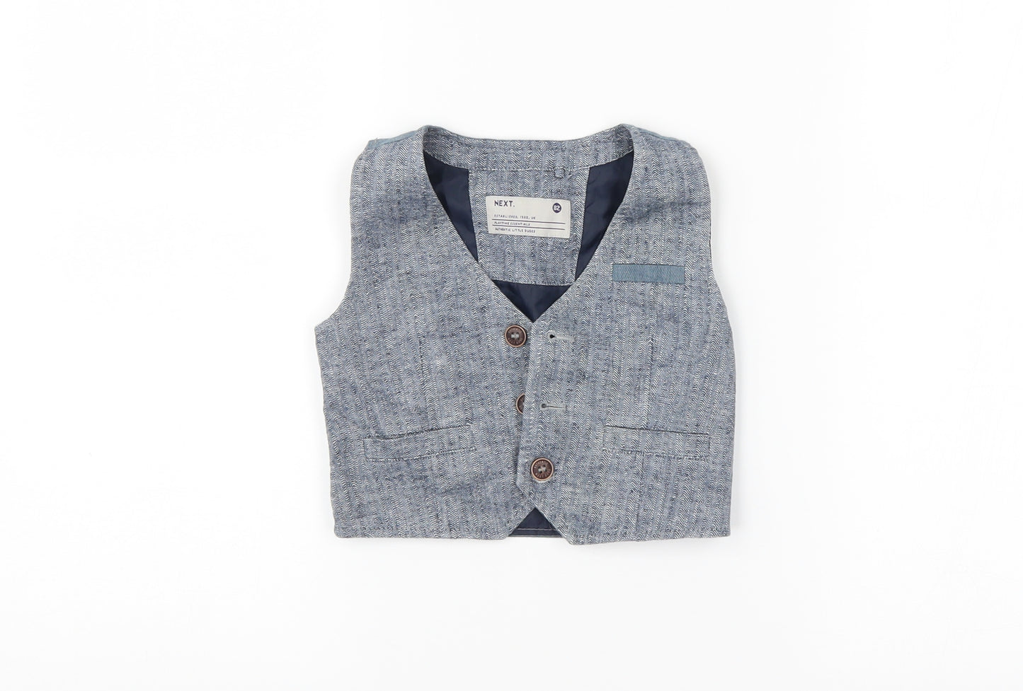 NEXT Baby Blue    Suit Waistcoat Size 6-9 Months