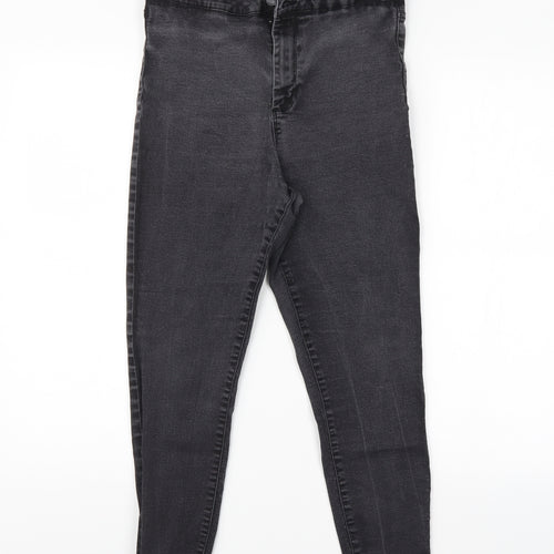 Denim Co. Womens Grey   Straight Jeans Size 16 L24 in