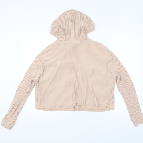 Primark Womens Brown Striped  Pullover Hoodie Size 14