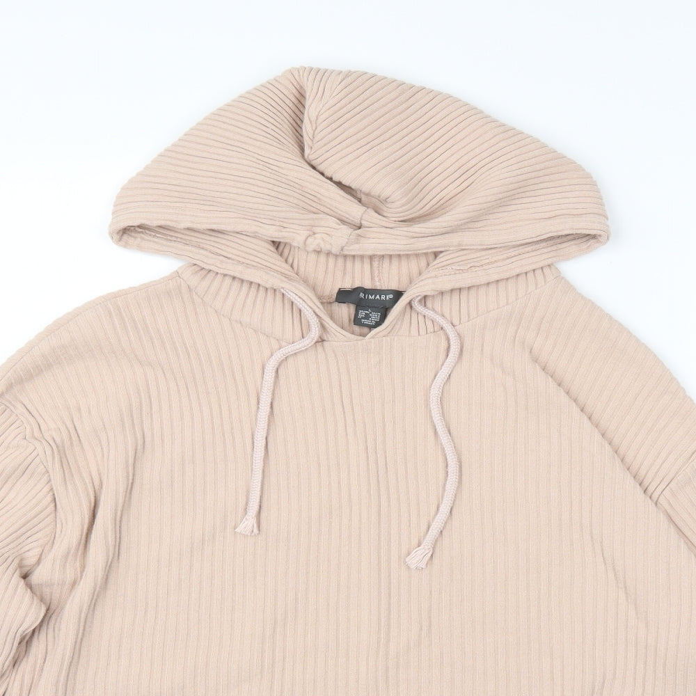 Primark Womens Brown Striped  Pullover Hoodie Size 14
