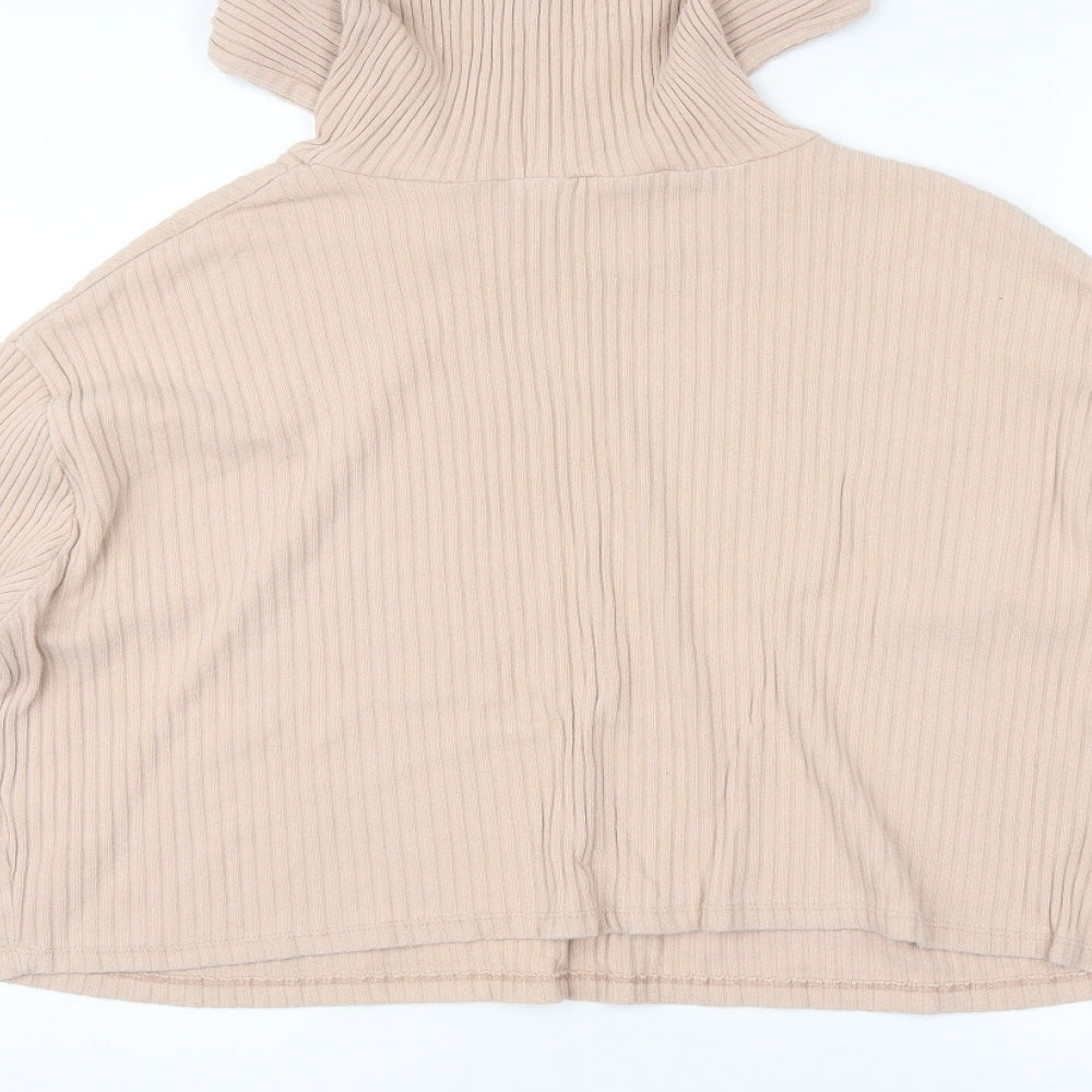 Primark Womens Brown Striped  Pullover Hoodie Size 14