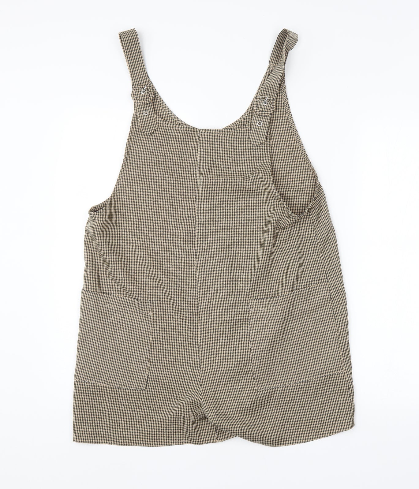 Primark Womens Brown Check  Dungaree One-Piece Size 14