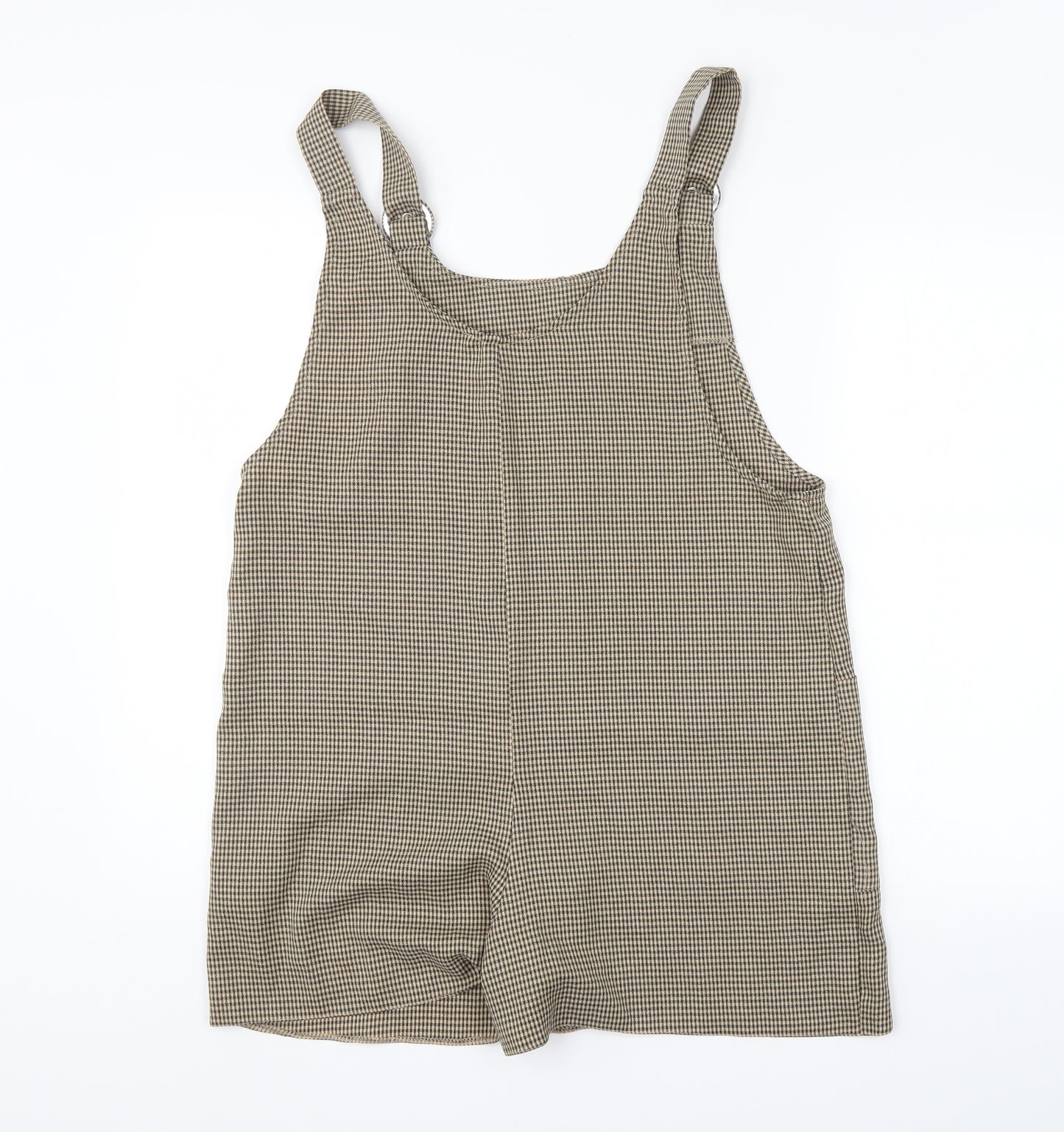 Primark Womens Brown Check  Dungaree One-Piece Size 14