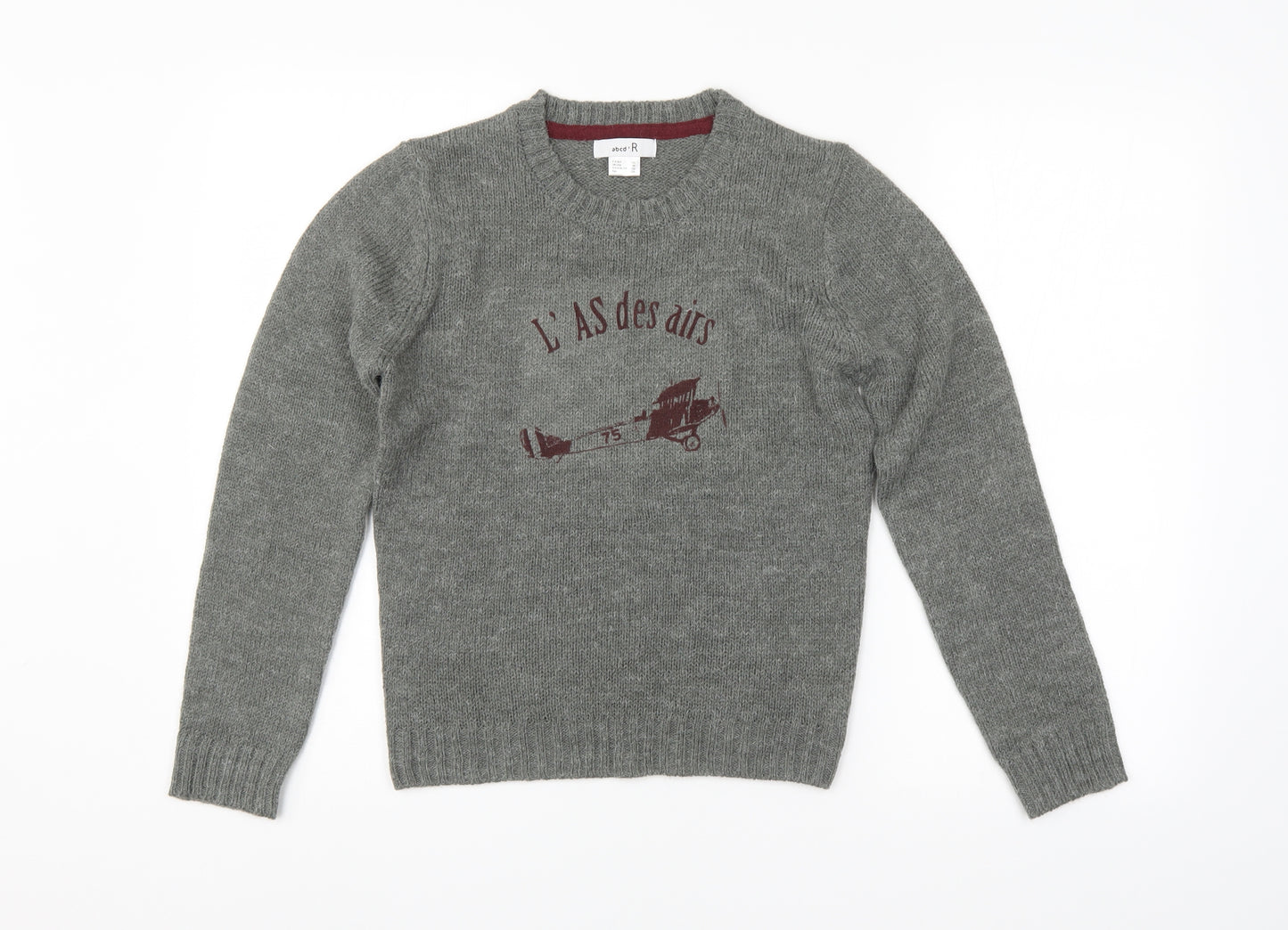 Abcd R Boys Grey   Pullover Jumper Size 12 Years