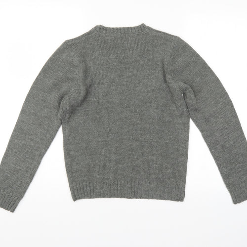 Abcd R Boys Grey   Pullover Jumper Size 12 Years