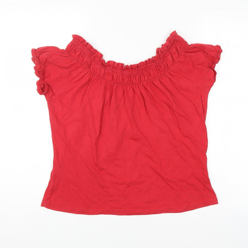 Look Womens Red   Basic Blouse Size 16
