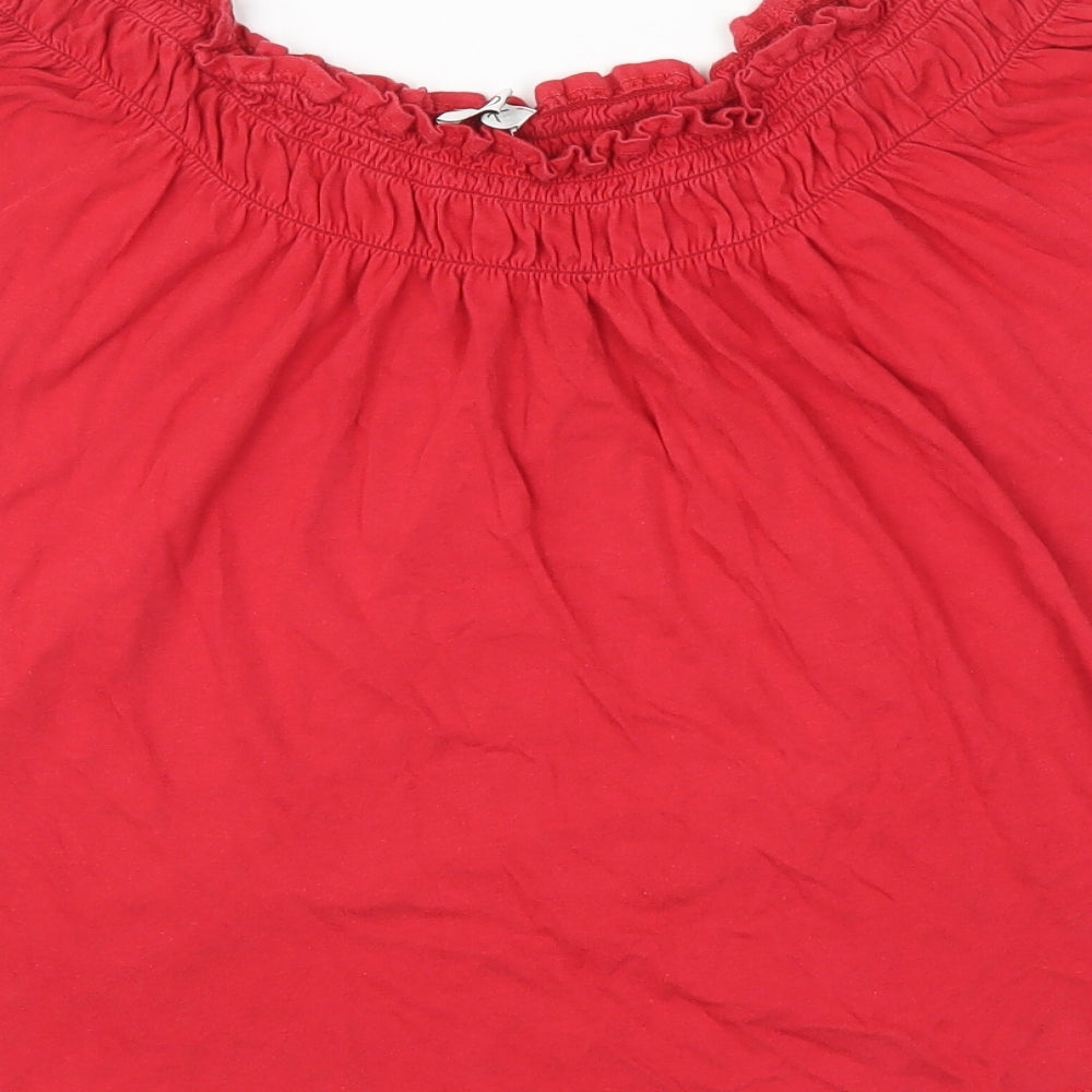 Look Womens Red   Basic Blouse Size 16