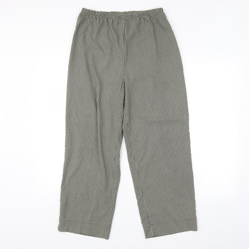 Share Womens Green Check  Trousers  Size 16 L28 in