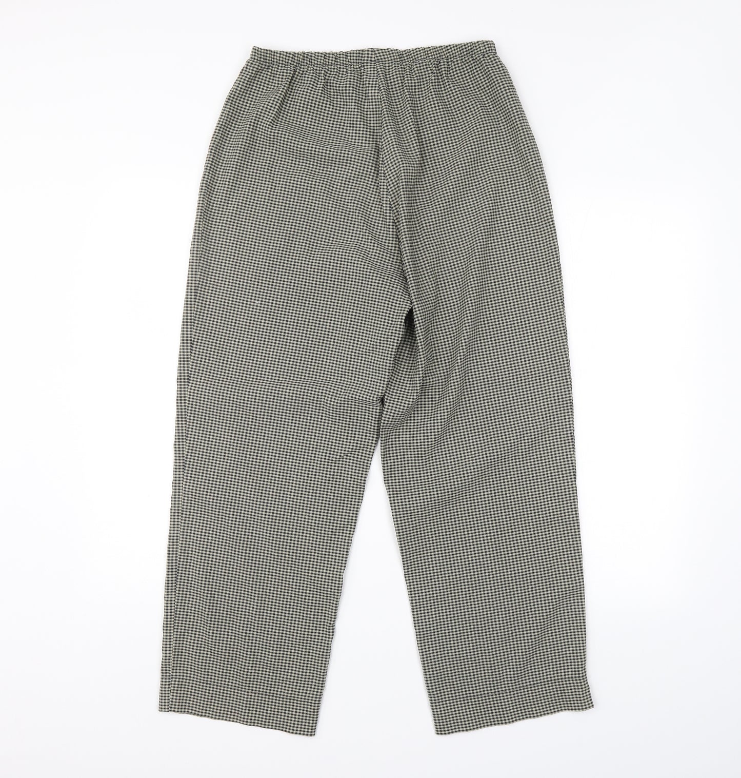 Share Womens Green Check  Trousers  Size 16 L28 in