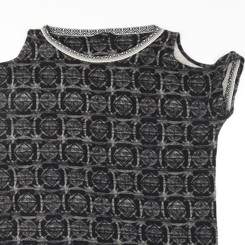 NEXT Womens Black Argyle/Diamond  Basic Tank Size 16