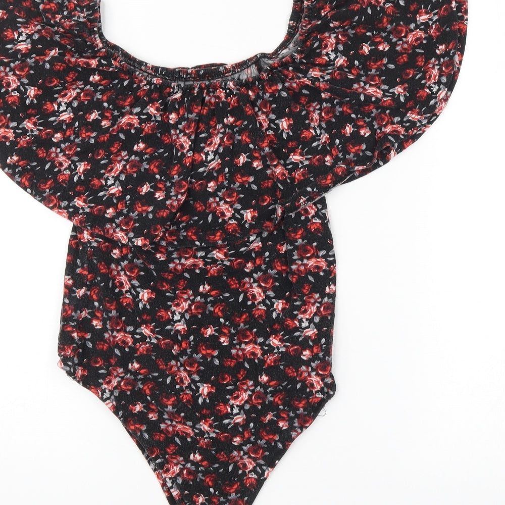 Atmosphere Womens Black Floral  Unitard One-Piece Size 10