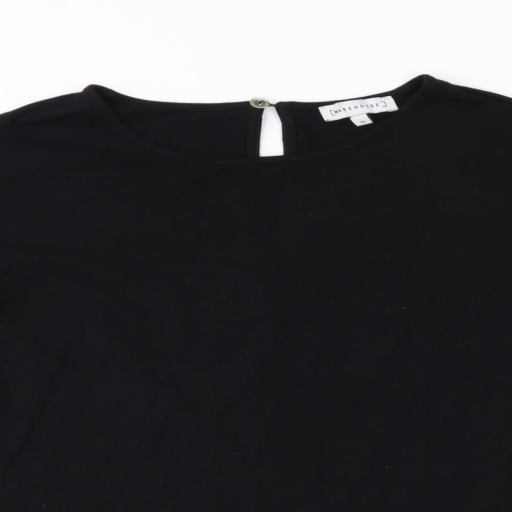 Warehouse Womens Black   Basic Blouse Size 10