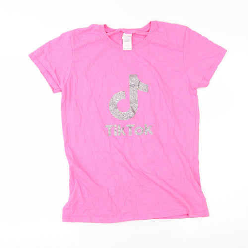 Gildan Womens Pink   Basic T-Shirt Size M