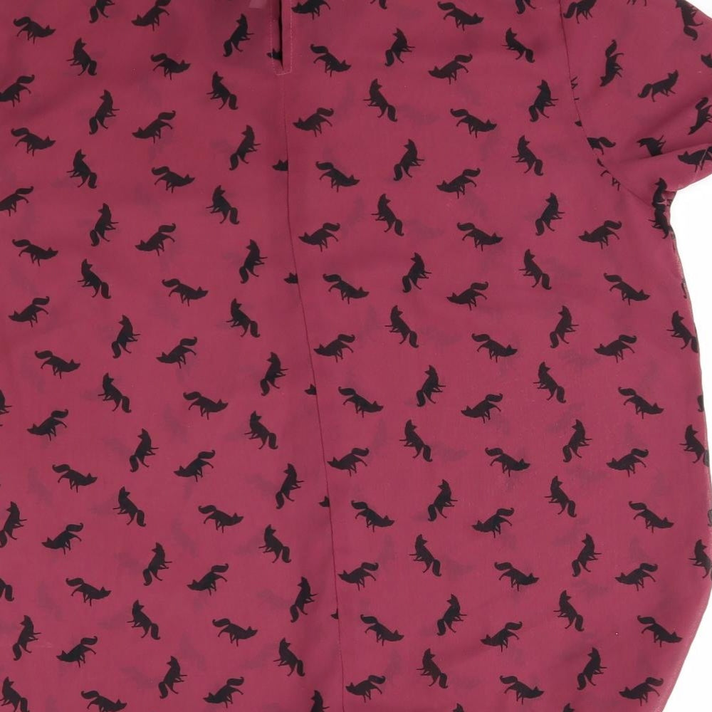 TU Womens Red   Basic Blouse Size M