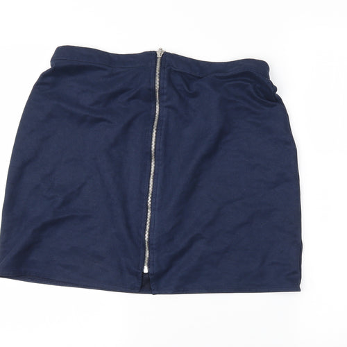 VERO MODA Womens Blue   A-Line Skirt Size L