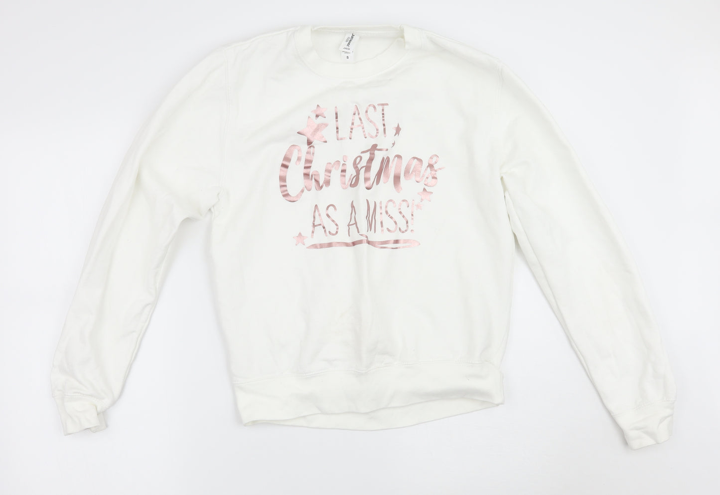 just hoods Womens White   Pullover Jumper Size S