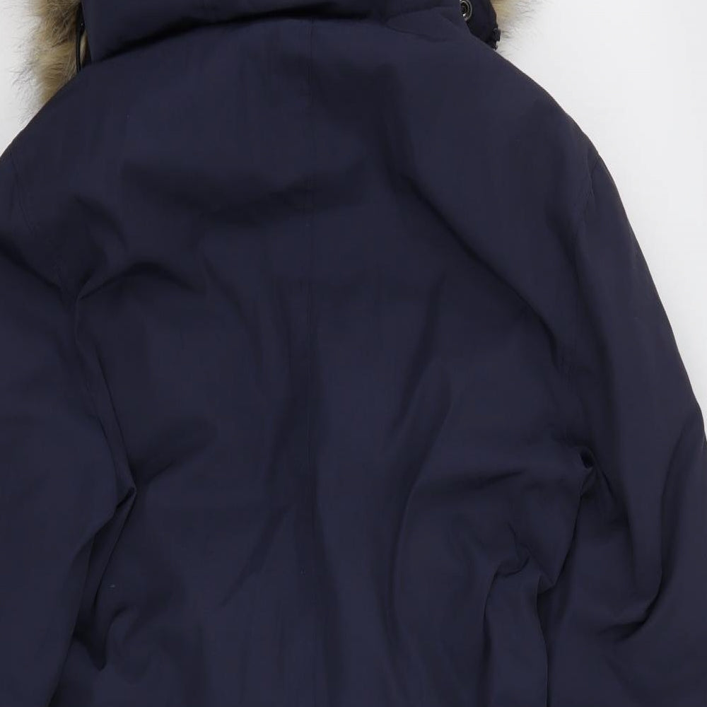 Superdry Womens Blue   Parka Coat Size 10