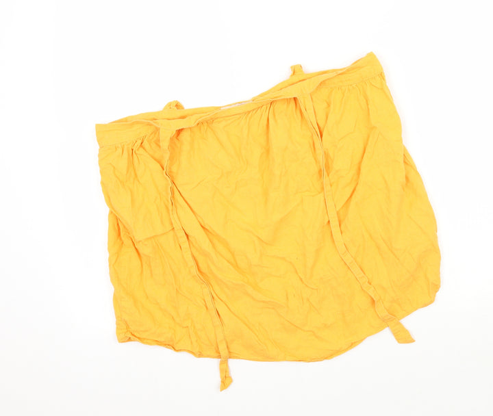 F&F Womens Orange A-Line Skirt Size 14 - ties