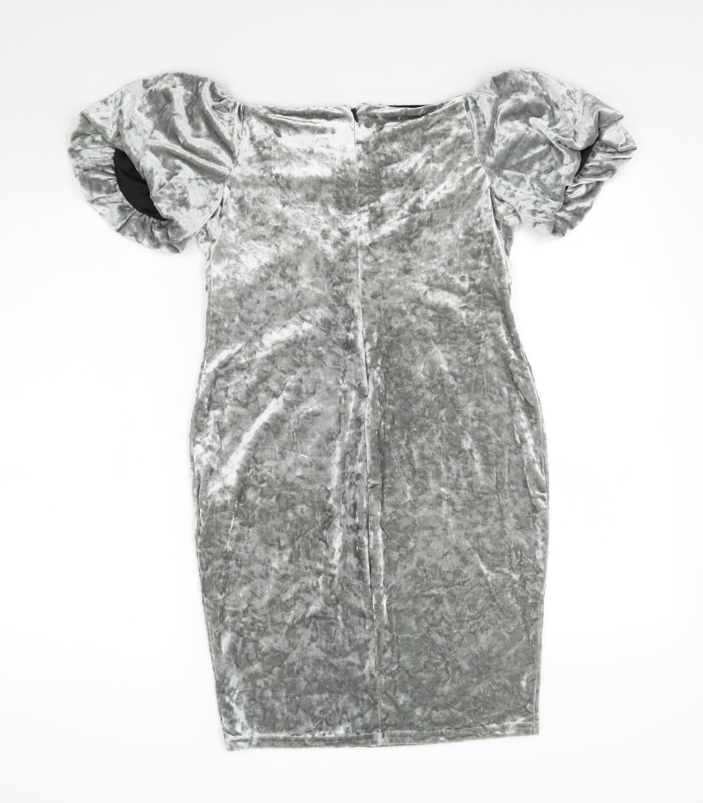 New Look Womens Silver   Pencil Dress  Size 14