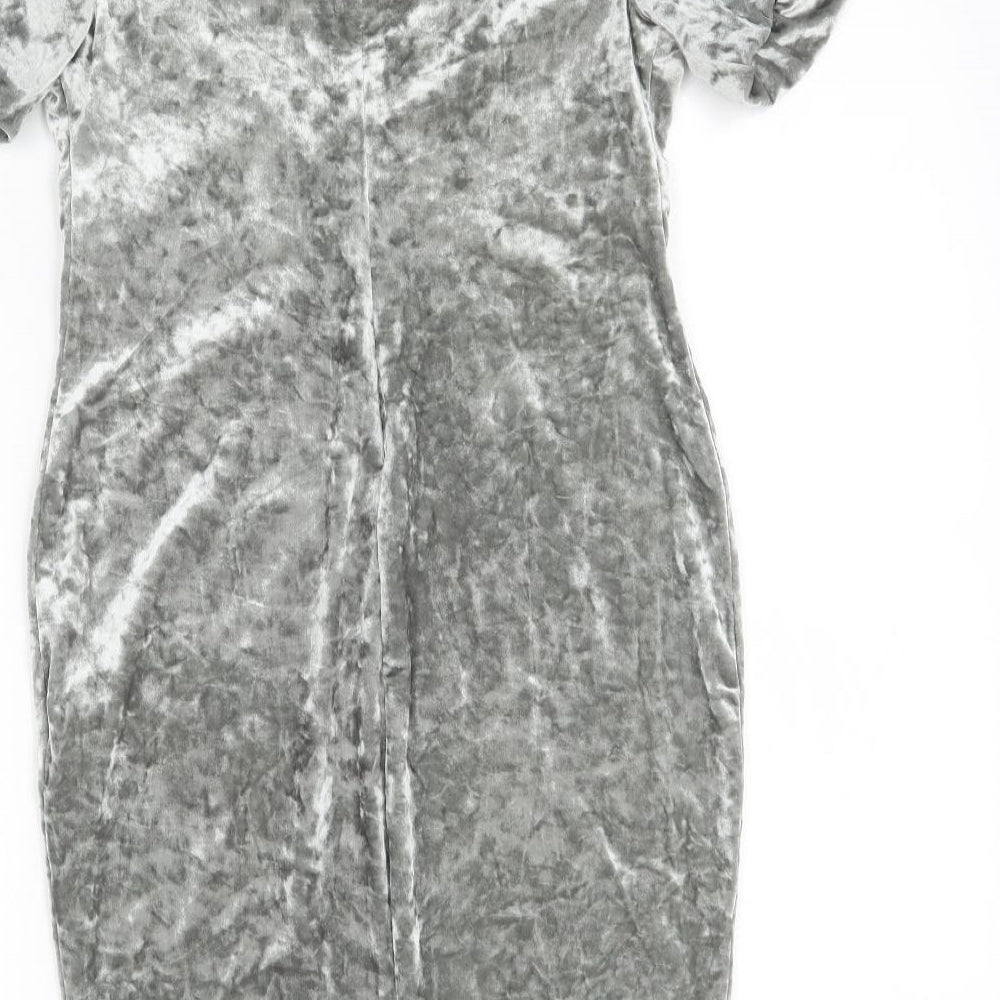 New Look Womens Silver   Pencil Dress  Size 14